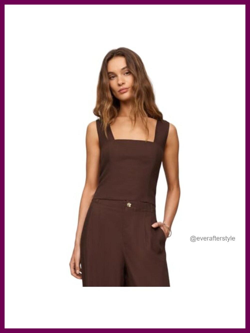 Z Supply Magnolia Linen Tank Top Sleeveless Square Neck Relaxed Fit